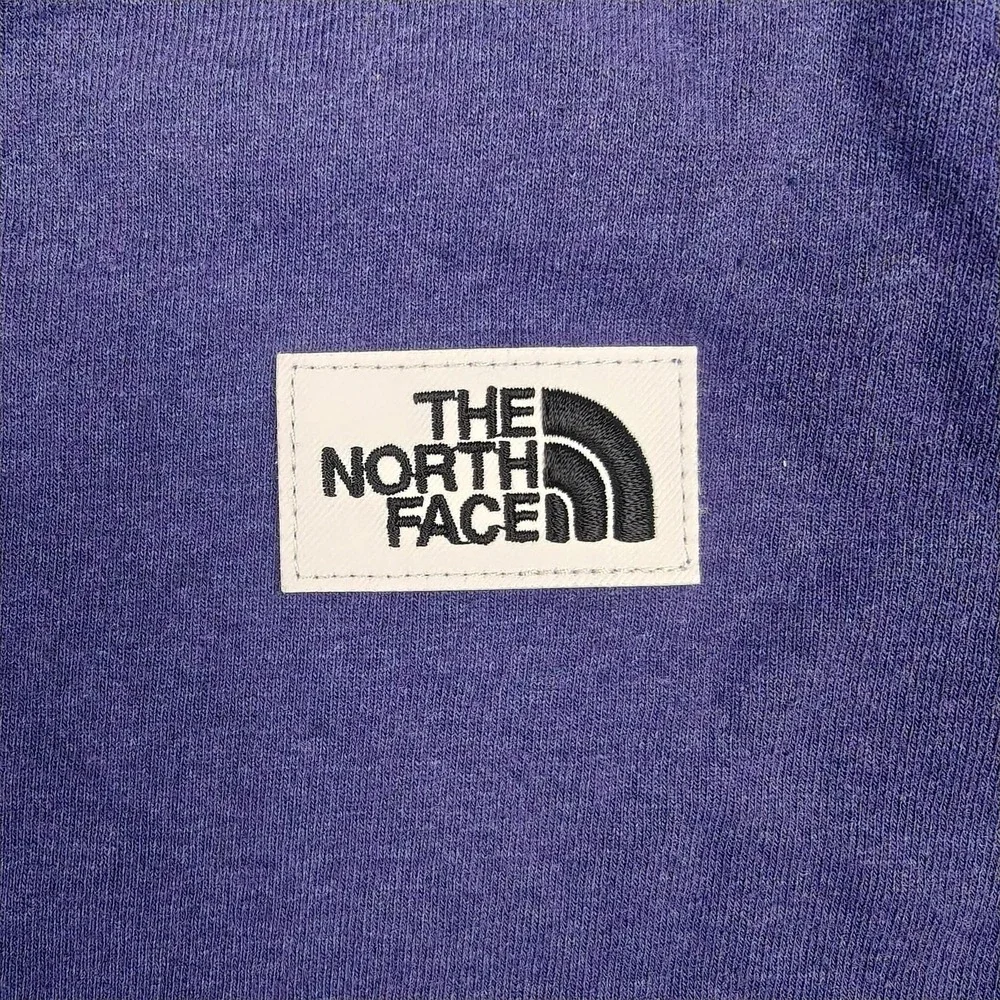 The North‎ Face Sweatshirt Mens Large Purple Heritage Patch Fleece Crewneck